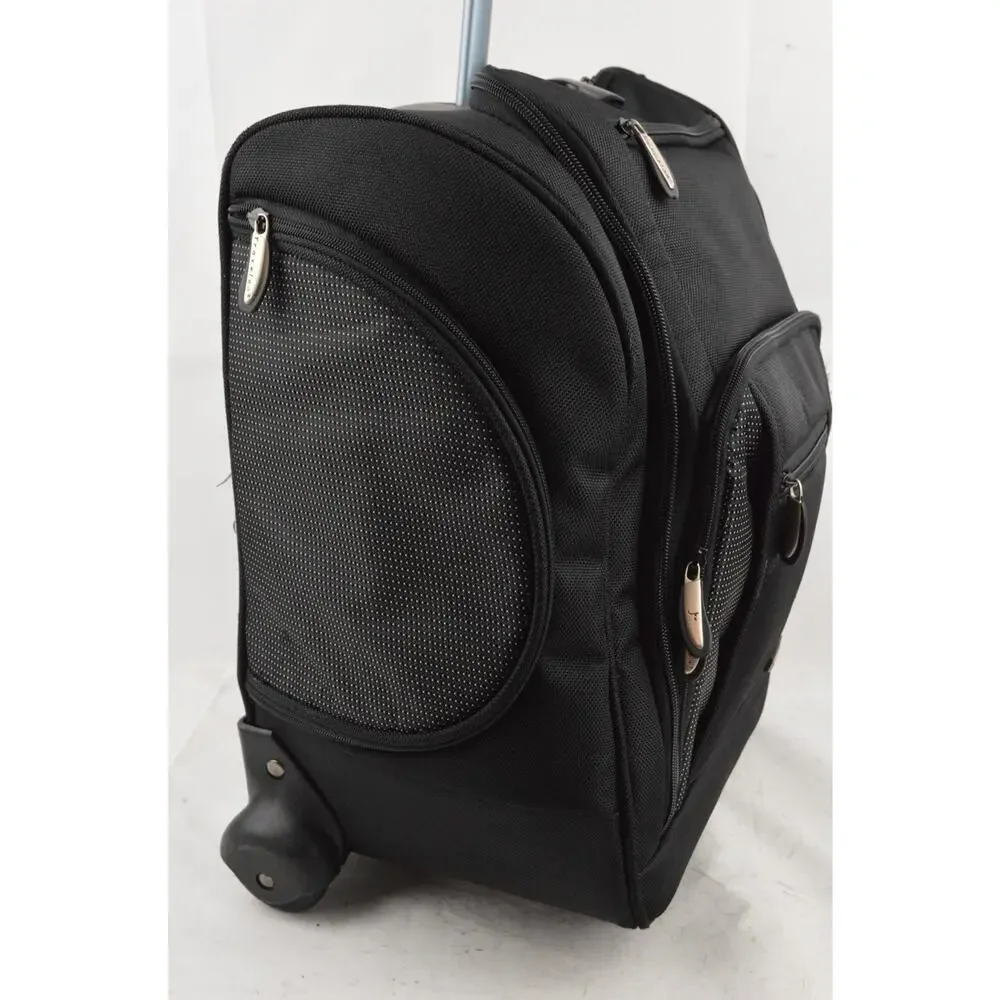 Travelon Wheeled Carry On Rolling Travel Bag Luggage Black Telescoping Handle